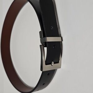 Men's Size S Leather Reversible Black/Brown Belt 21-26 #1136